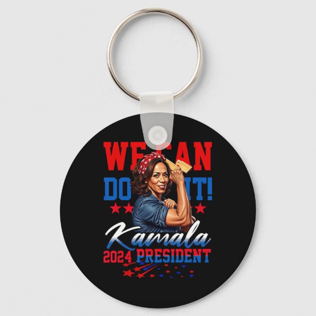 Harris For President 2024 We Can Do It!  Keychain (Front)