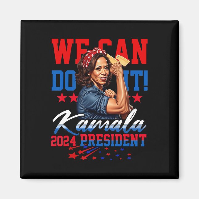 Harris For President 2024 We Can Do It!  Magnet (Front)