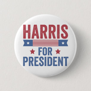 Harris For President Election Democrats American Button