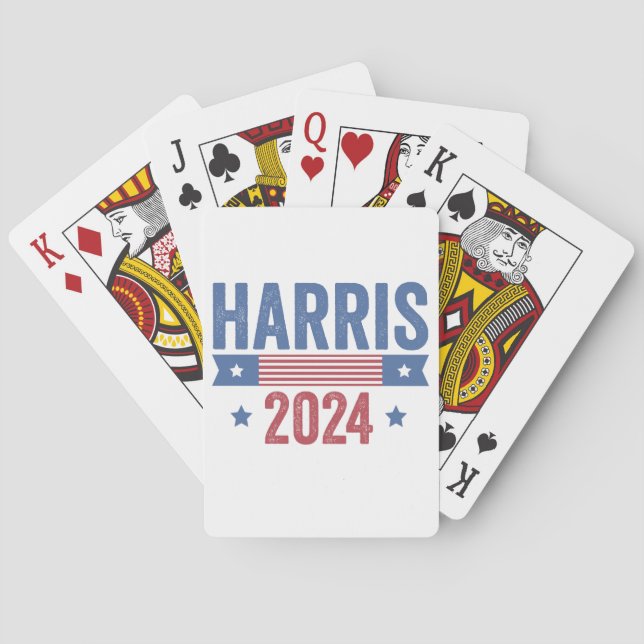 Harris For President Election Democrats American  Poker Cards (Back)