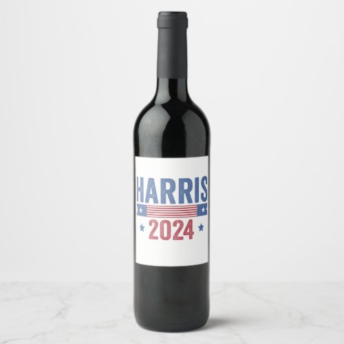 Harris For President Election Democrats American  Wine Label