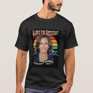 Harris for President Kamala smiles 2024 bright sun T-Shirt