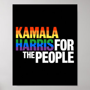 Harris For President Lgbt Gay Pride Rainbow  Poster