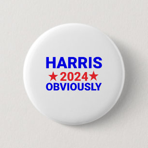 Harris For President Obviously 1  Button
