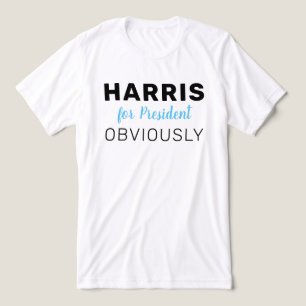 Harris For President Obviously 2024 Tri-Blend Shirt