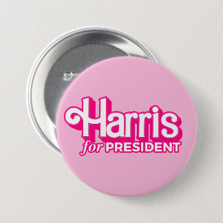 Harris for President Pink Style Button