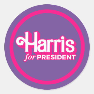 Harris for President Pink Style Classic Round Sticker