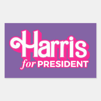 Harris for President Pink Style Rectangular Sticker