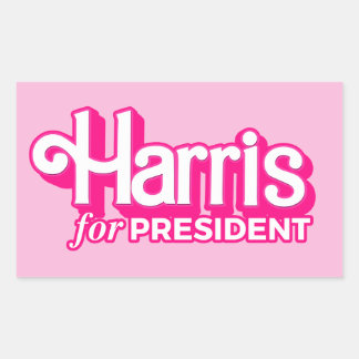 Harris for President Pink Style Rectangular Sticker