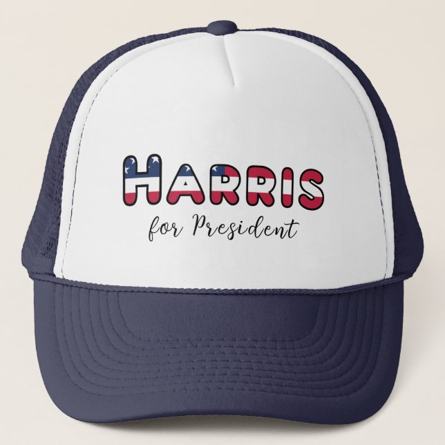 Harris for President USA Election Trucker Hat (Front)