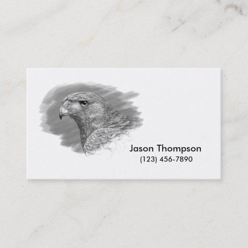 Harris Hawk Drawing Business Card