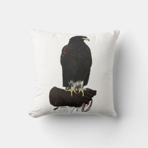 Harris Hawk on Glove Throw Pillow