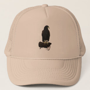 Harris Hawk on Glove Trucker Hat