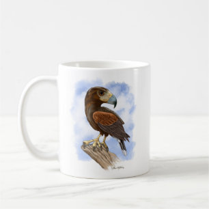 Harris Hawk On The Lookout Cartoon	 Coffee Mug