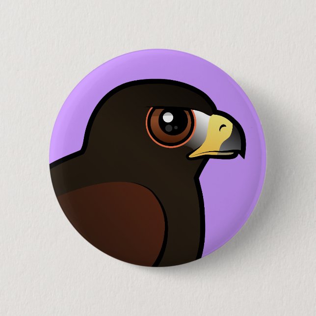 Harris Hawk Pinback Button (Front)
