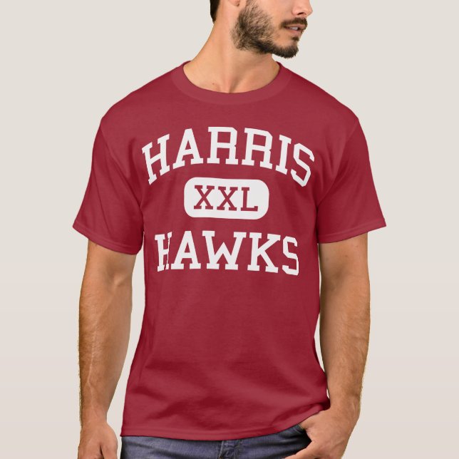 Harris - Hawks - Middle School - San Antonio Texas T-Shirt (Front)