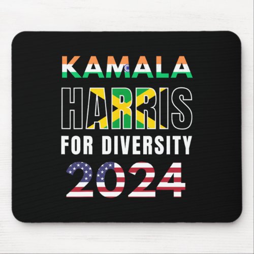 Harris India Jamaica Flag Diversity 2024  Mouse Pad