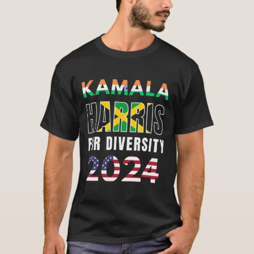 Harris India Jamaica Flag Diversity 2024  T_Shirt