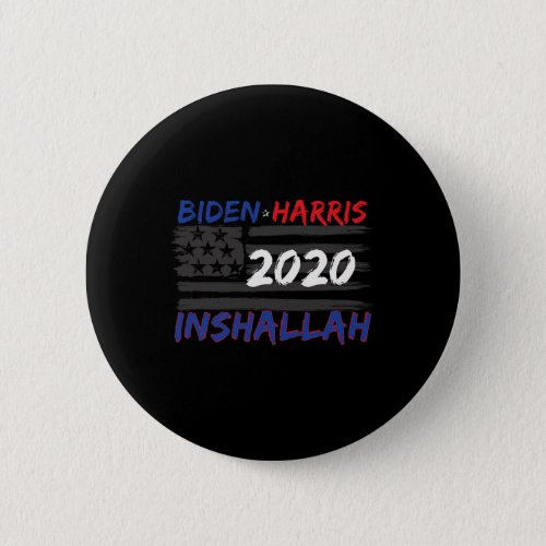 Harris Inshallah Muslim Saying  Button