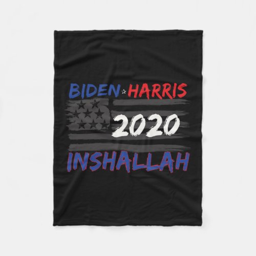 Harris Inshallah Muslim Saying  Fleece Blanket