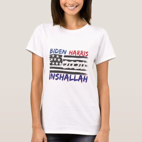 Harris Inshallah Muslim Saying  T_Shirt