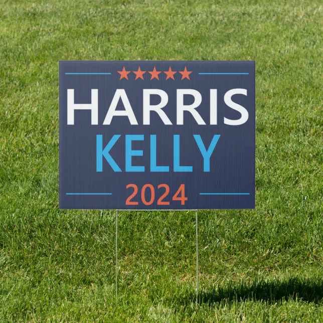 Harris Kelly 2024 Kamala Harris Democrat Sign | Zazzle