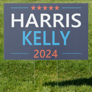 Harris Kelly 2024 Kamala Harris Democrat Sign