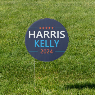 Harris Kelly 2024 Kamala Harris Democrat Sign