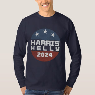 Harris Kelly 2024 Vintage Red Blue Campaign T-Shirt
