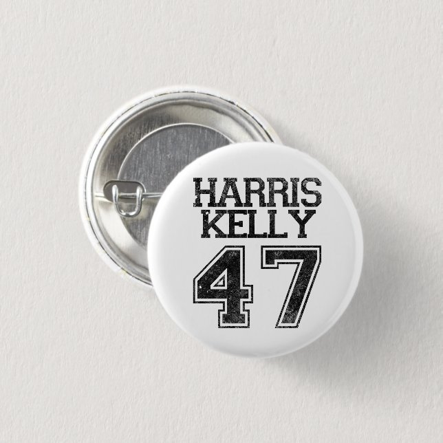 Harris Kelly 47th President 2024 Election Vintage Button (Front & Back)