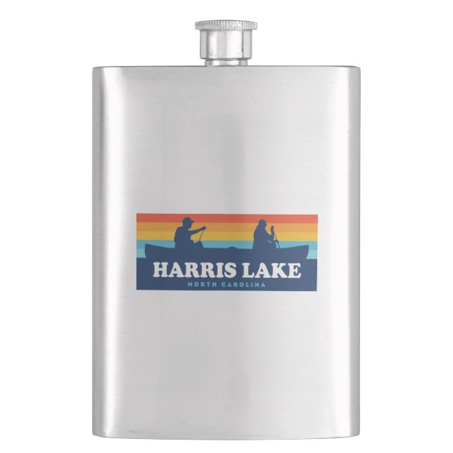 Harris Lake North Carolina Canoe Flask (Front)
