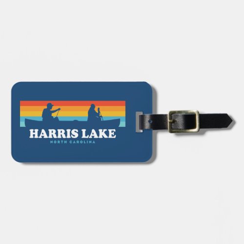Harris Lake North Carolina Canoe Luggage Tag