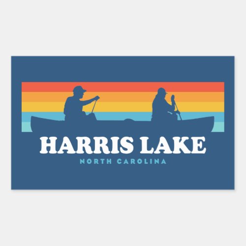 Harris Lake North Carolina Canoe Rectangular Sticker