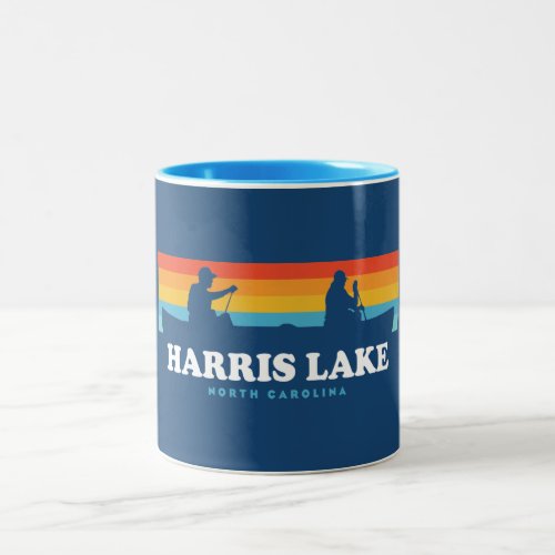 Harris Lake North Carolina Canoe Two_Tone Coffee Mug