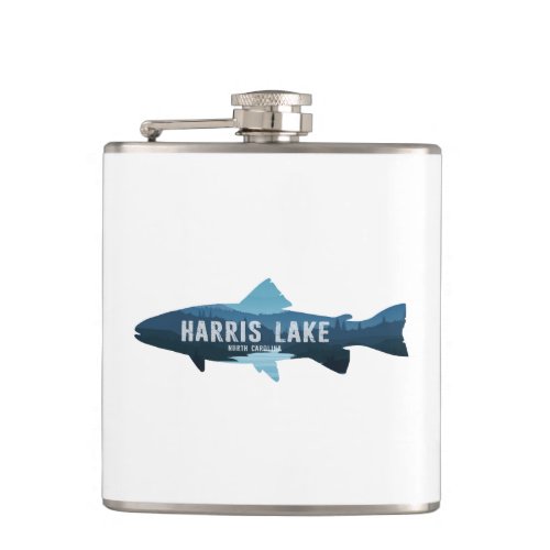 Harris Lake North Carolina Fish Flask
