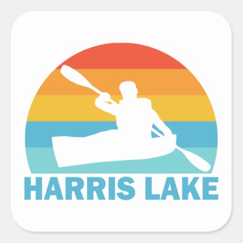 Harris Lake North Carolina Kayak Square Sticker