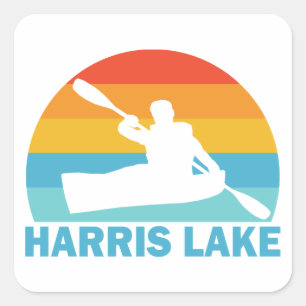 Harris Lake North Carolina Kayak Square Sticker