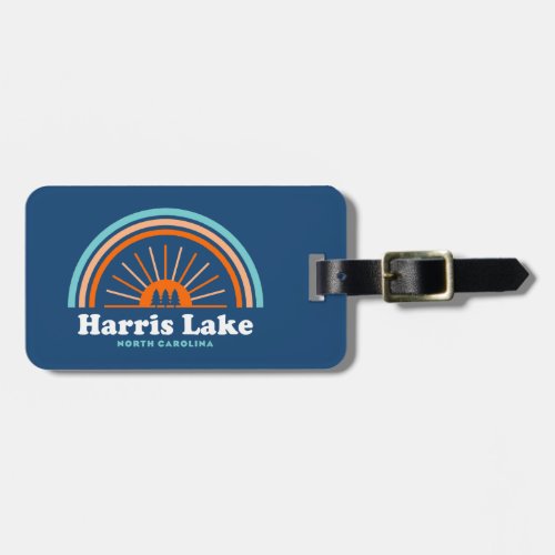 Harris Lake North Carolina Rainbow Luggage Tag
