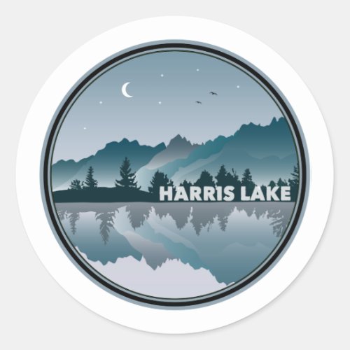 Harris Lake North Carolina Reflection Classic Round Sticker
