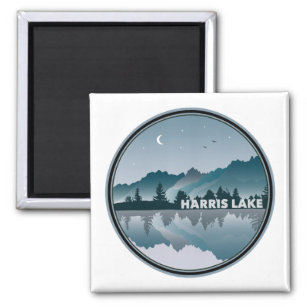 Harris Lake North Carolina Reflection Magnet