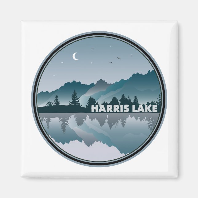 Harris Lake North Carolina Reflection Magnet (Front)