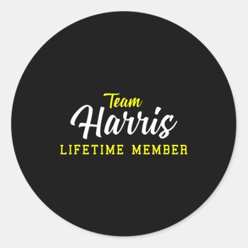 Harris Lifetime Member Surname Birthday Wedding Na Classic Round Sticker