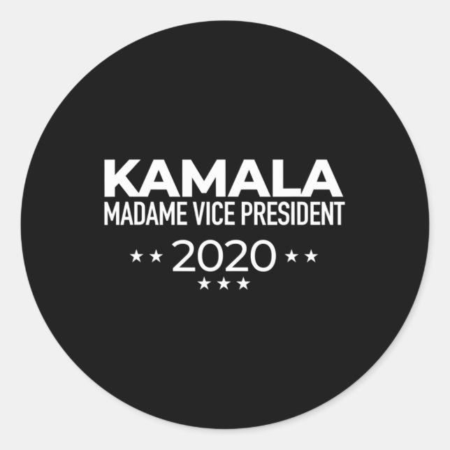 Harris Madam Vice President 2020 Joe Biden Vp 2020 Classic Round Sticker (Front)