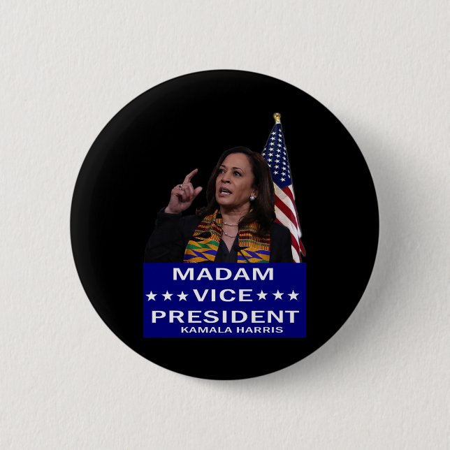 Harris Mvp Madam Vice President Biden Harris 2020  Button (Front)