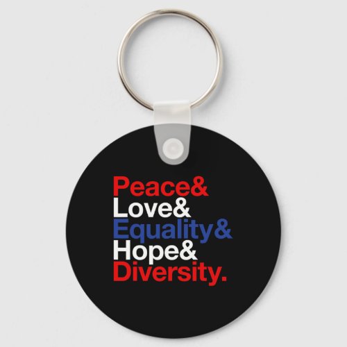 Harris Peace Love Equality Hope Usa List 12021  Keychain