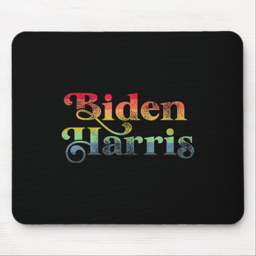 Harris Pride Retro Rainbow Gay Pride Biden Harris  Mouse Pad