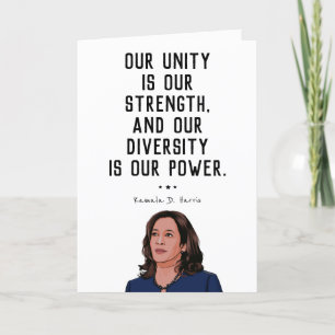 HARRIS QUOTE: Our Unity is Our Strength Card