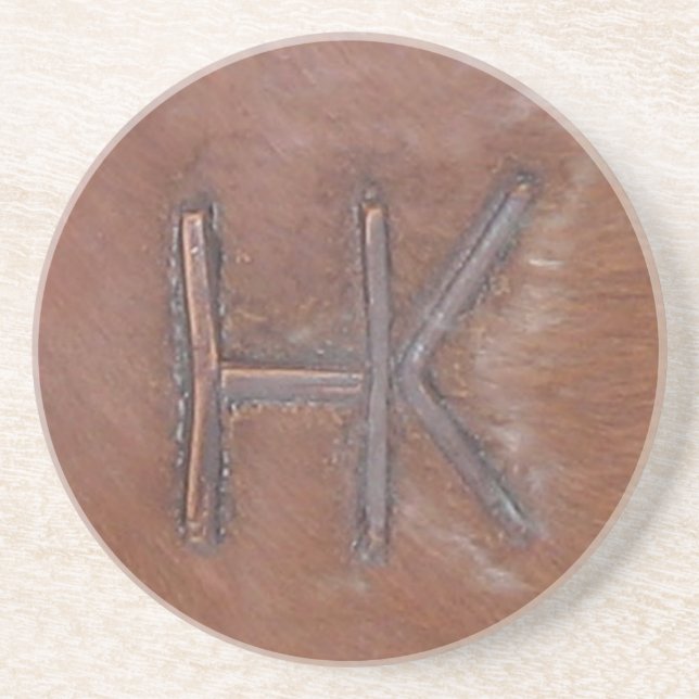 Harris Ranch Brand Sandstone Coaster (Front)