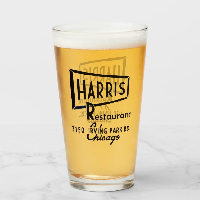 Harris Restaurant, Chicago, Illinois Glass (Front Filled)