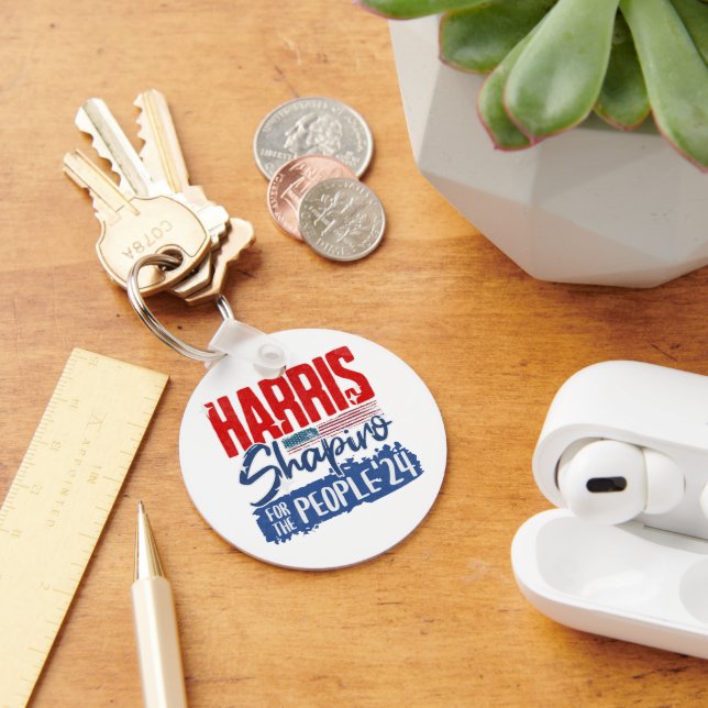 Harris Shapiro 2024 For the People US Flag Keychain (Desk)